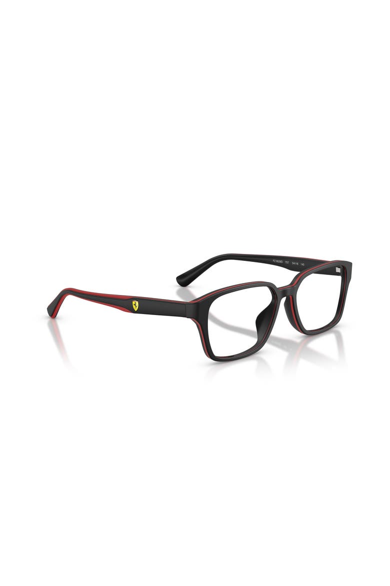 54mm Rectangle optical glasses, Alternate, color, Black/ Red