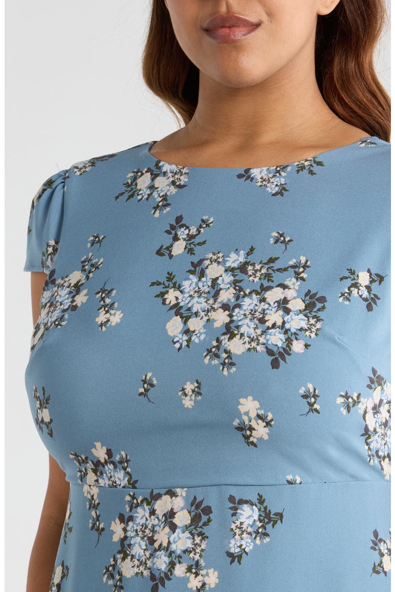 Moxie Floral Ruffle Minidress, Alternate, color, BLUE-MULTI