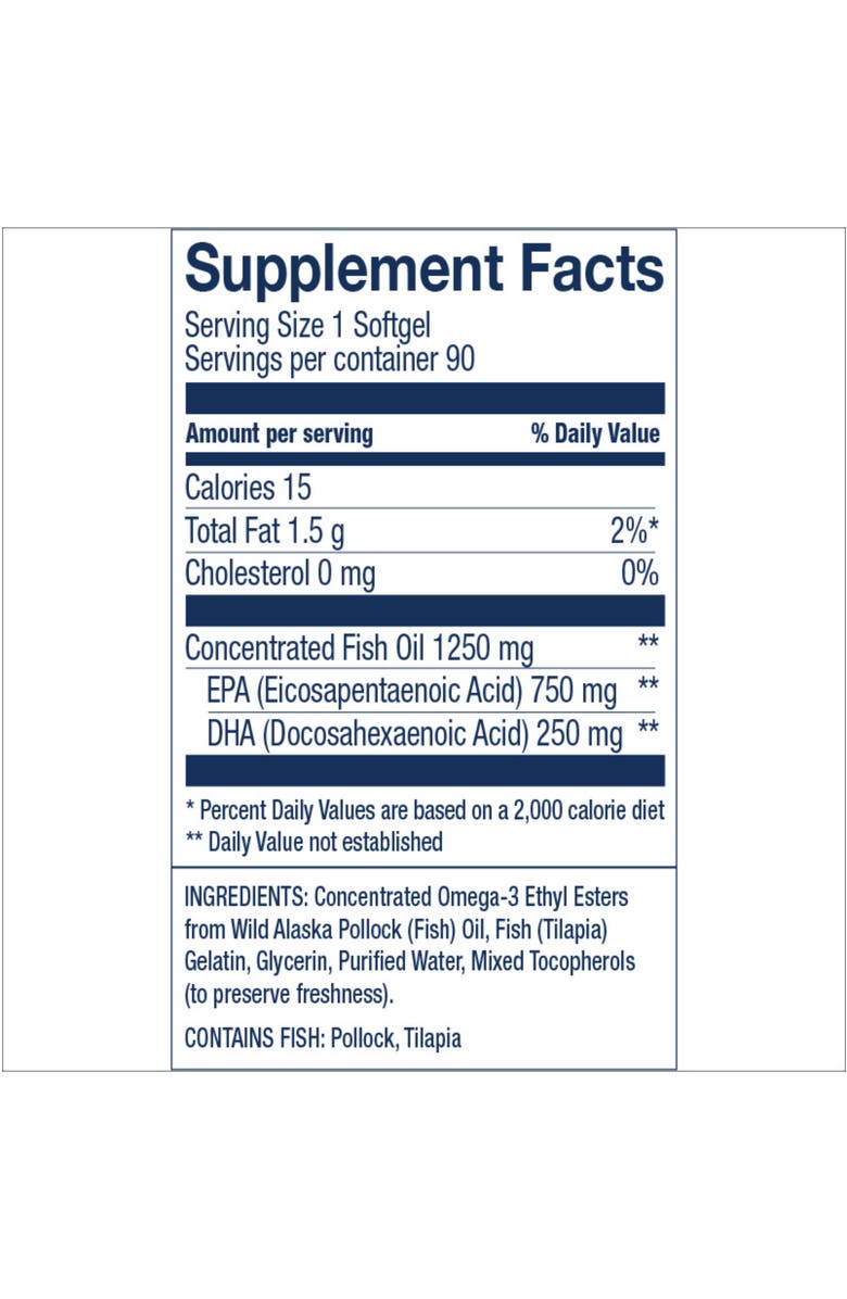 Wiley's Finest Peak EPA Omega-3 90 Softgels for Joint Health Support 1000 mg, Alternate, color, NO COLOR
