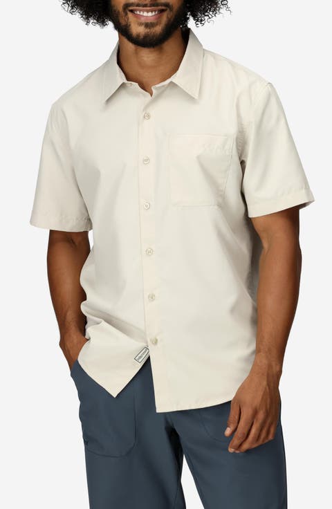 AirExchange SolarShield UPF Short Sleeve Button-Up Shirt