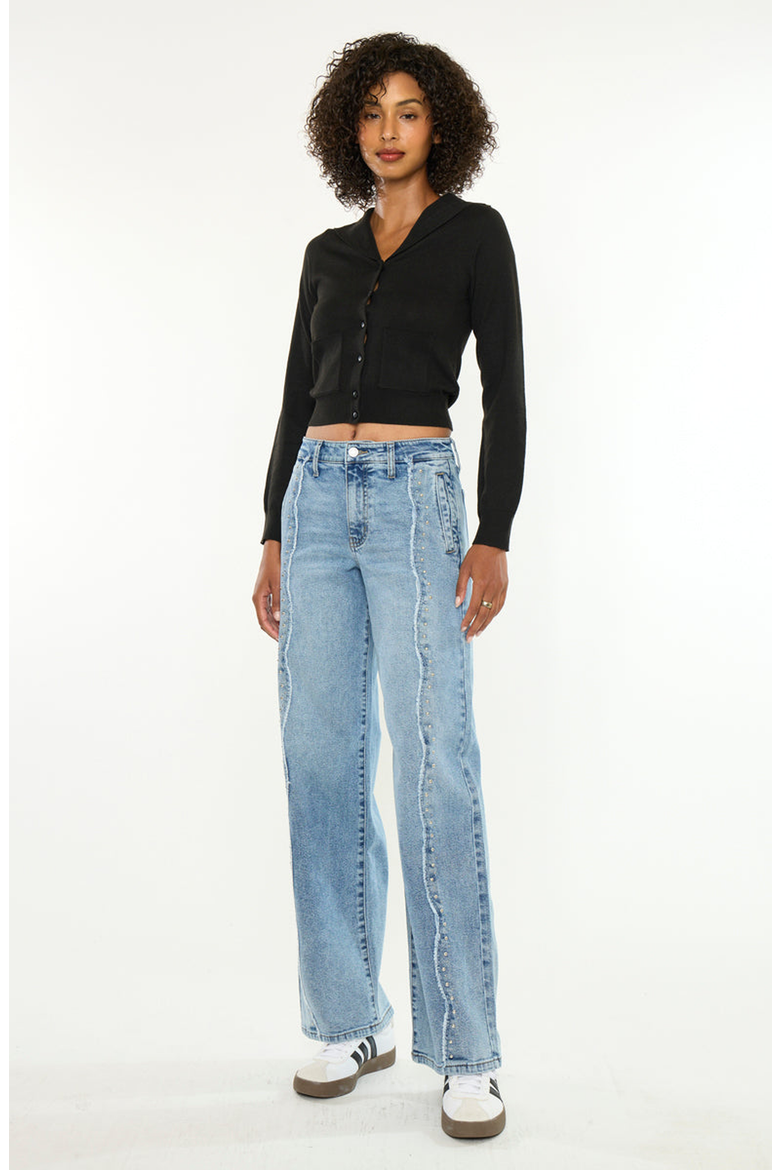 Skyline High Rise Wide Jeans, Alternate, color, Medium Wash