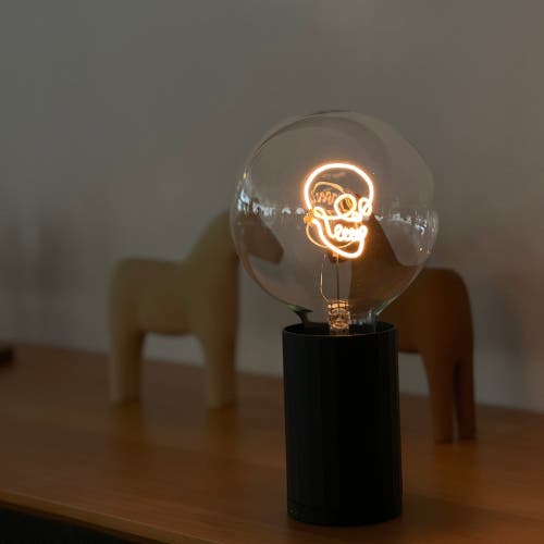 Mitb Skull Portable Table Lamp In Gold