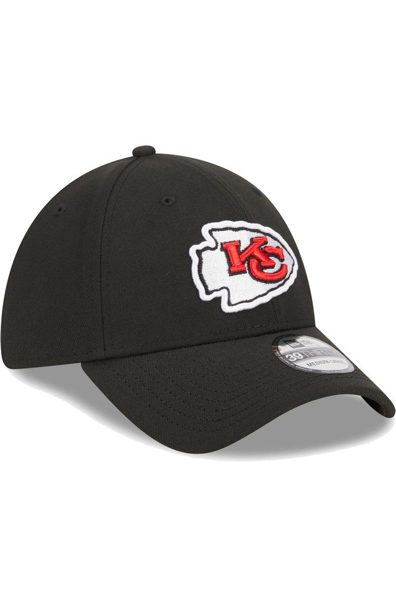 New Era Men's New Era Black Kansas City Chiefs Main 39THIRTY Flex Hat, Alternate, color, Black