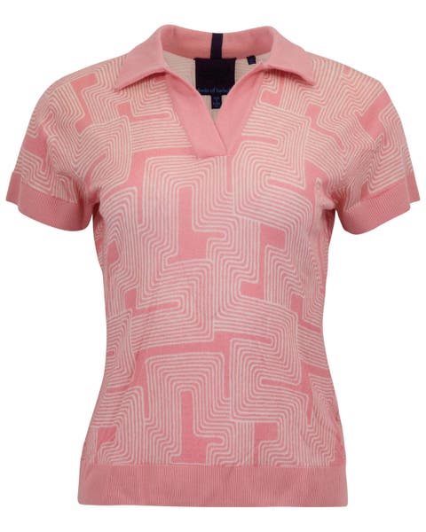 Inter Twine Womens Merino Silk Cashmere Polo