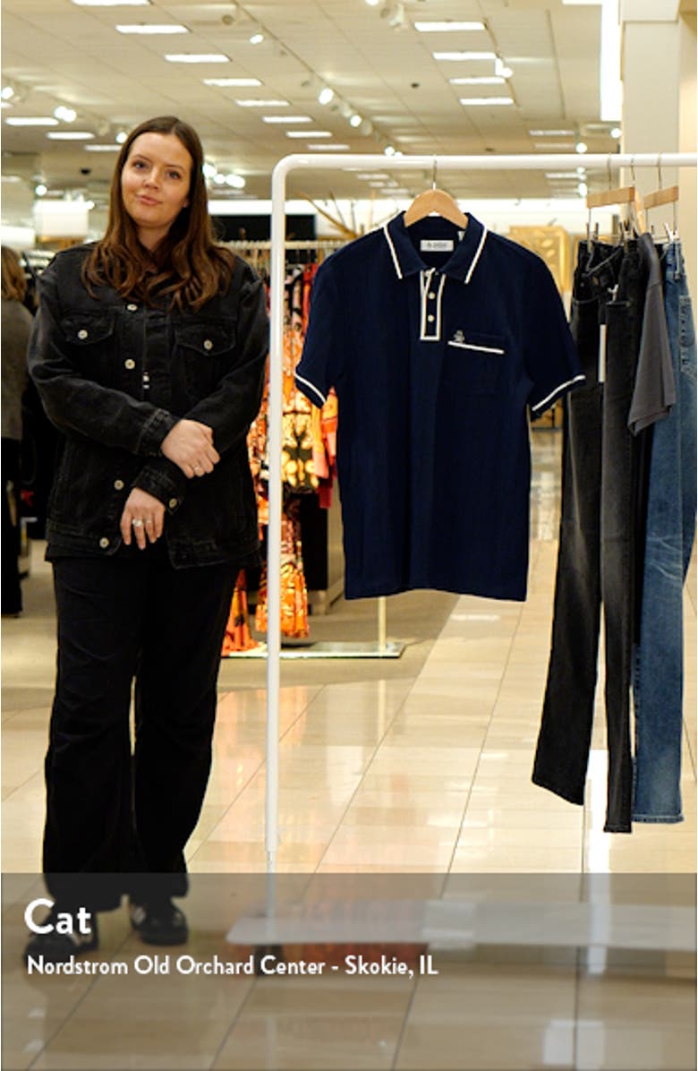 Tipped Drop Needle Organic Cotton Polo, sales video thumbnail