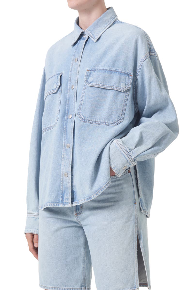 AGOLDE Gwen Denim Shirt Jacket, Main, color,