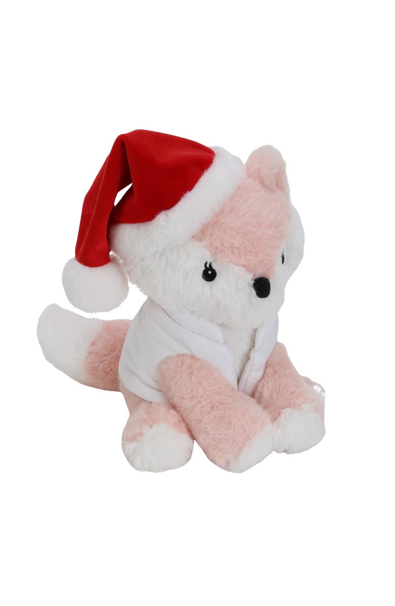 Lambs & Ivy Autumn Pink Fox Holiday/Christmas Plush Stuffed Animal Toy, Alternate, color, Pink
