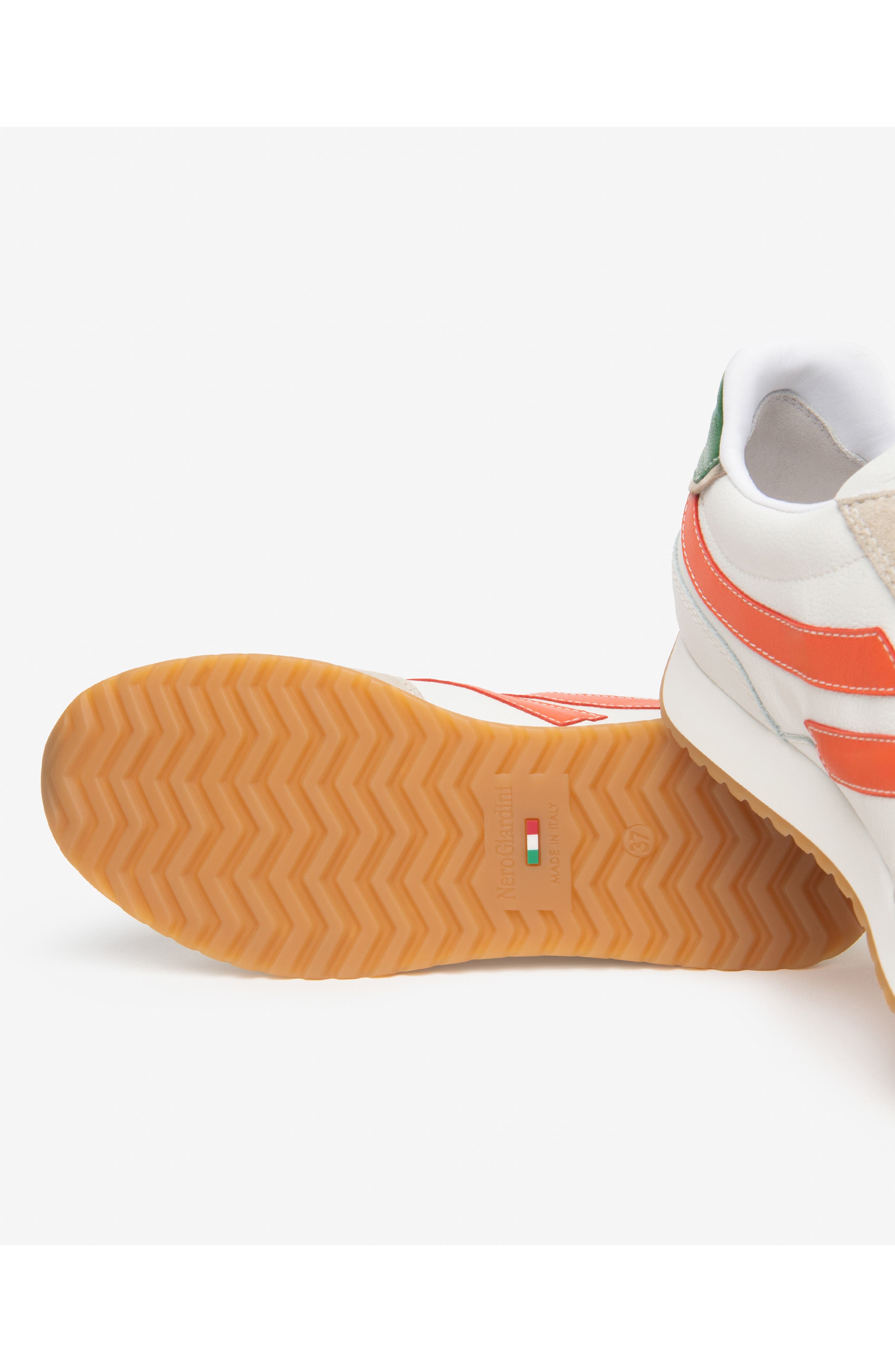 NeroGiardini Low Top Retro Sneaker, Alternate, color, White Multi