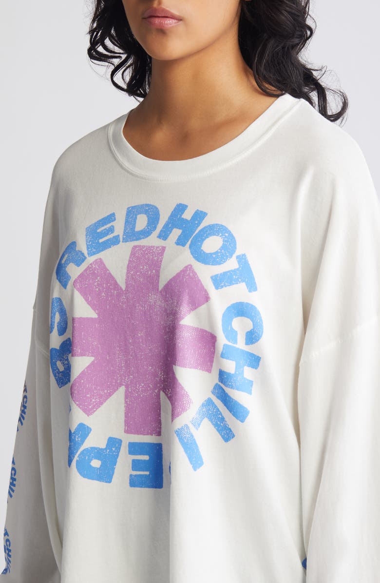 Daydreamer Red Hot Chili Peppers Asterisk Long Sleeve Cotton Graphic T-Shirt, Alternate, color, 