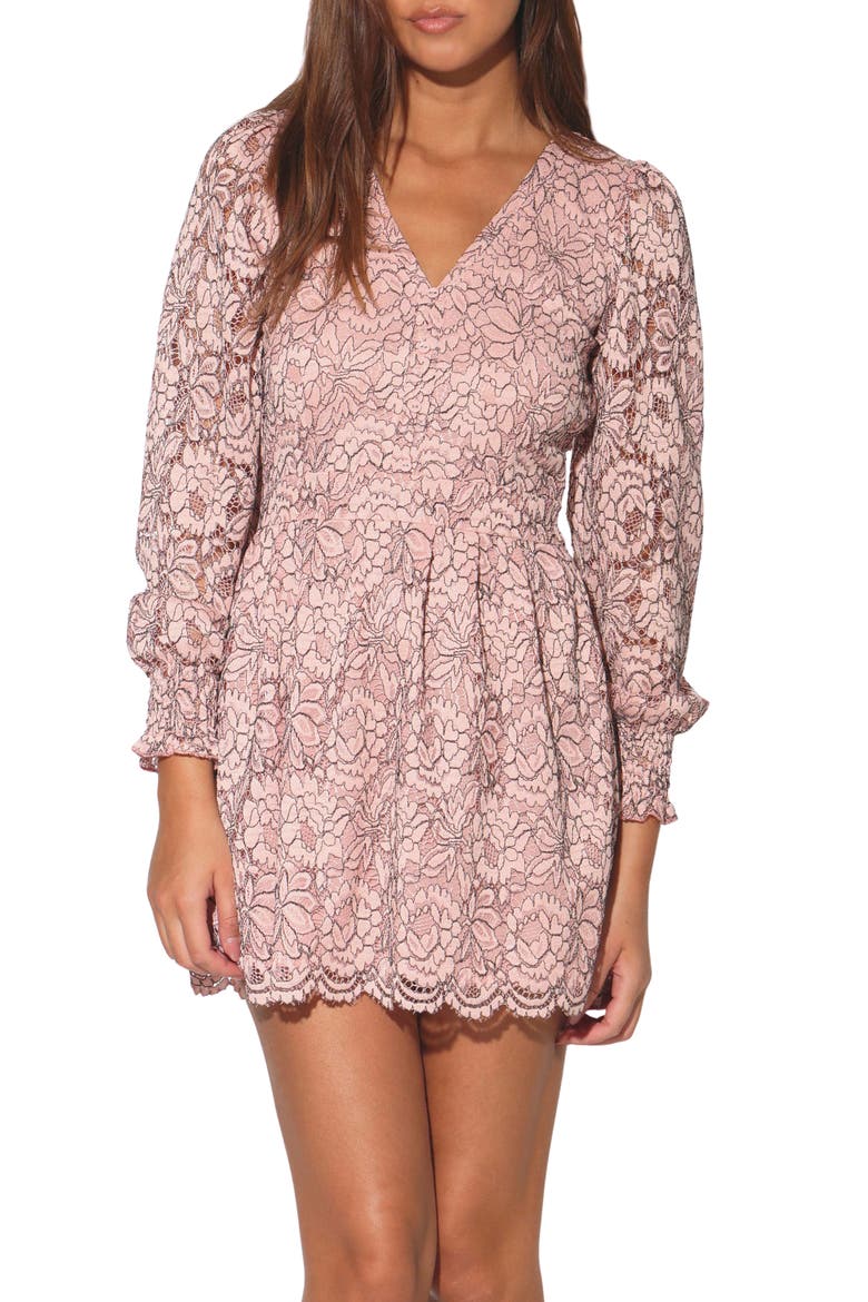 Adaline Floral Lace Long Sleeve Dress, Main, color, WINDSOR LACE BLUSH