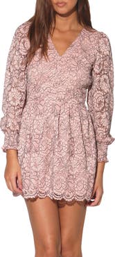 Walter Baker Adaline Floral Lace Long Sleeve Dress