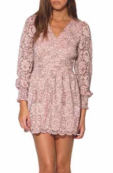 Walter Baker Adaline Floral Lace Long Sleeve Dress
