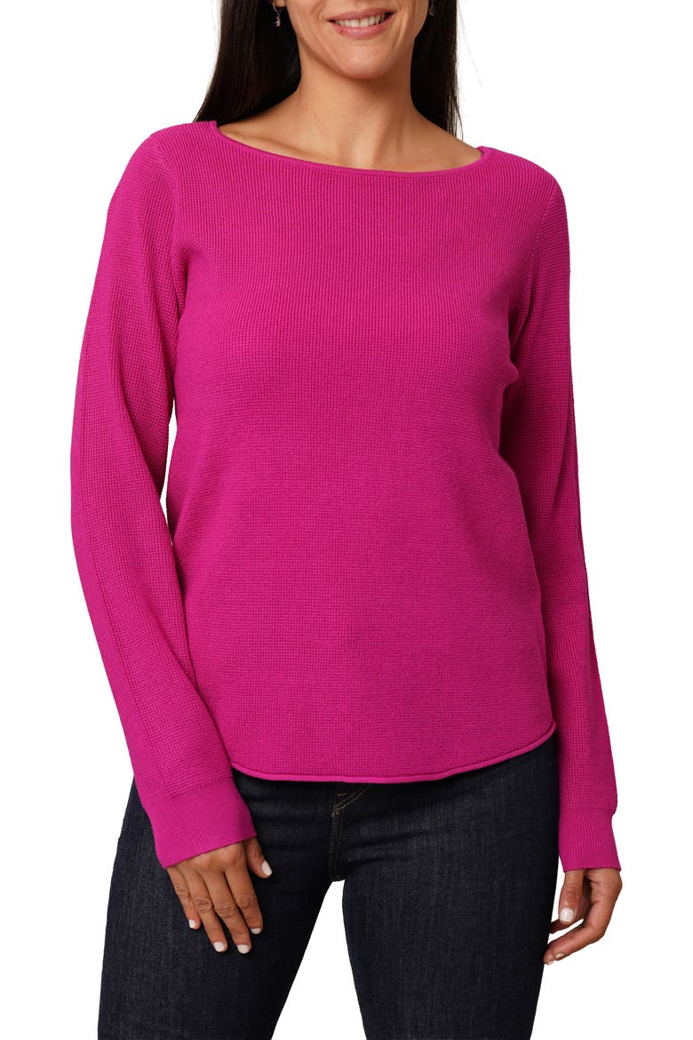 Boat Neck Sweater, Main, color, RASPBERRY ROSE