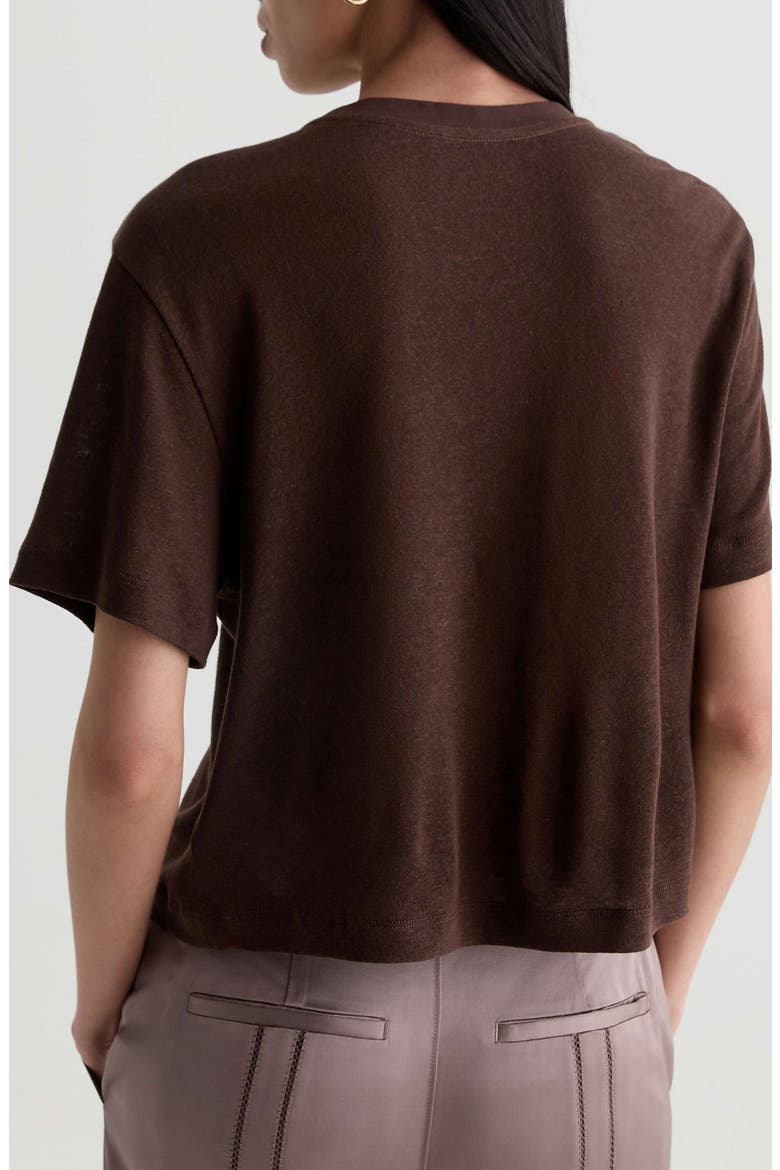 Charli Boxy Linen Blend T-Shirt, Alternate, color, OAK BARREL