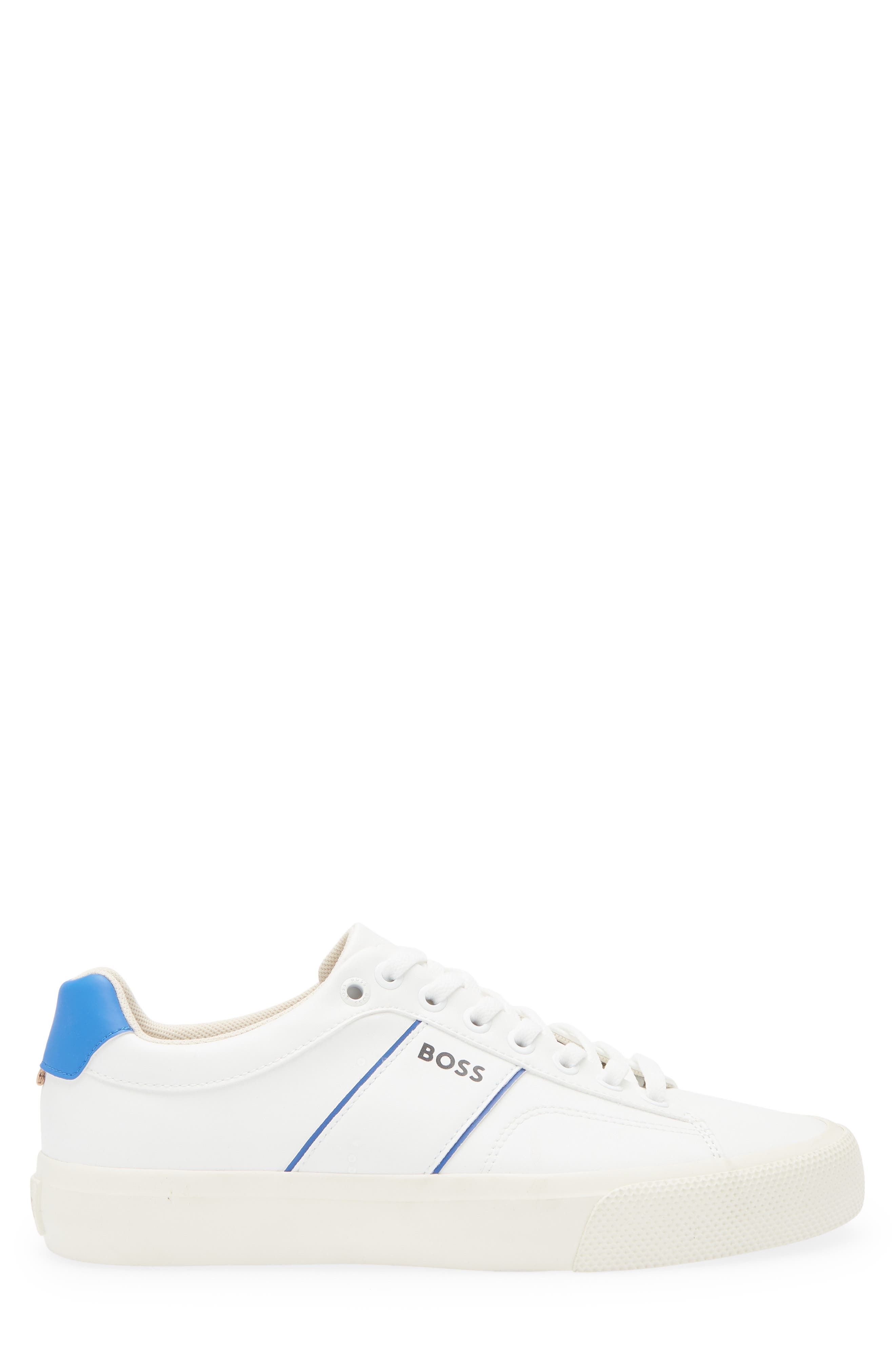 BOSS Aiden Tennis Sneaker, Alternate, color, White/Blue
