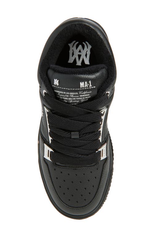 Amiri Black Sneakers With Logo Patch On The Side And Logo Lettering On The Rear In Leather Man