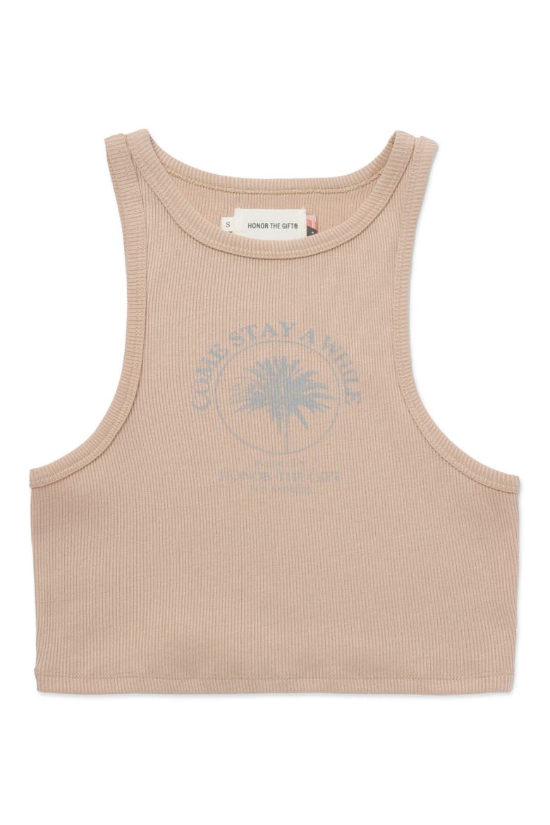 Rib Crop Graphic Tank, Alternate, color, OATMEAL