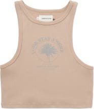 HONOR THE GIFT Rib Crop Graphic Tank