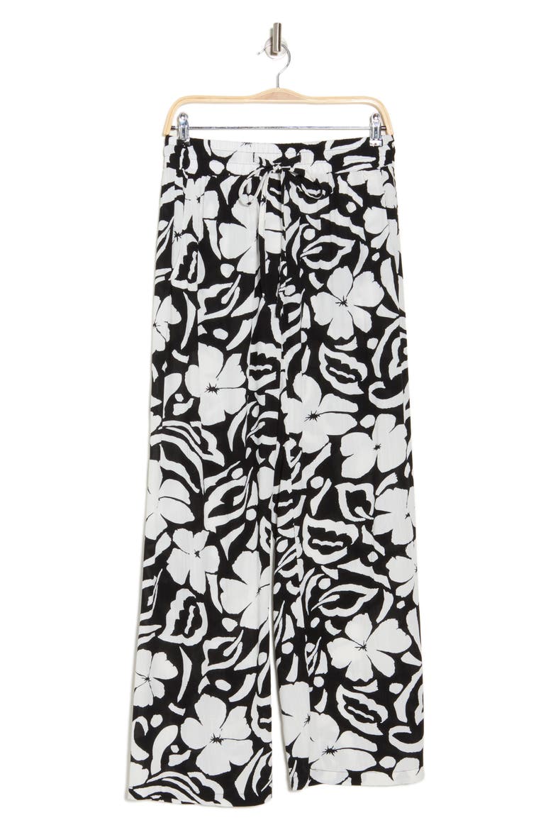 Print Pants, Alternate, color, BLACK COMBO ABSTRACT BLOOM