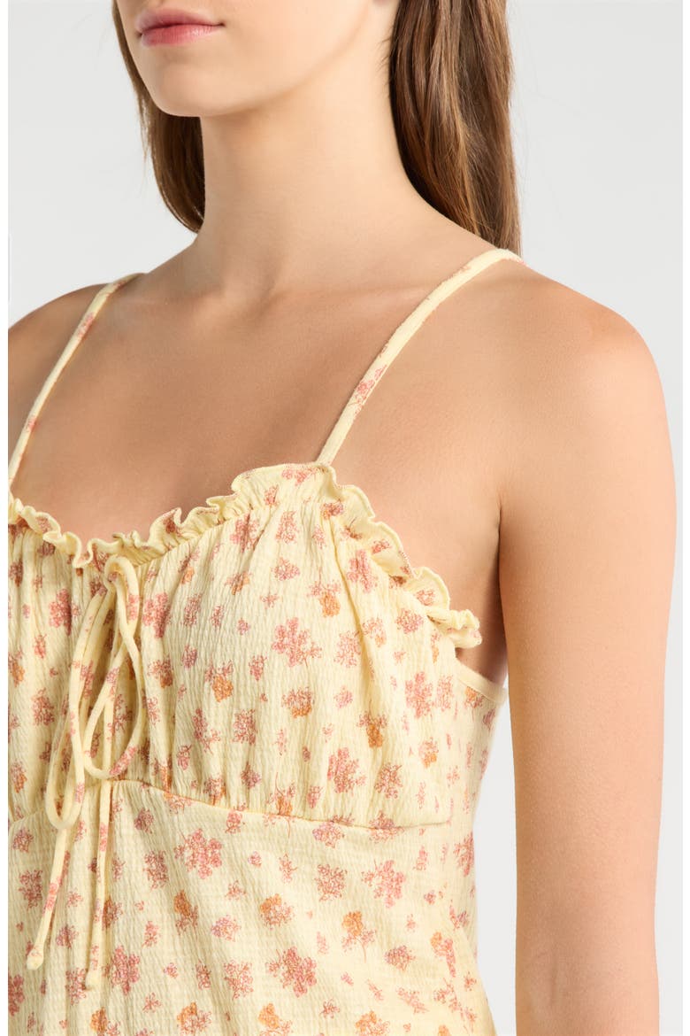 Ruffle Trim Short Pajamas, Alternate, color, PALE YELLOW