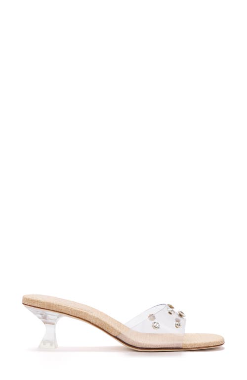 Larroude Larroudé Vivi Swarovski® Crystal Embellished Kitten Heel Slide Sandal In Multi