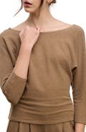 VELVET Kashmir Boatneck Knit Top