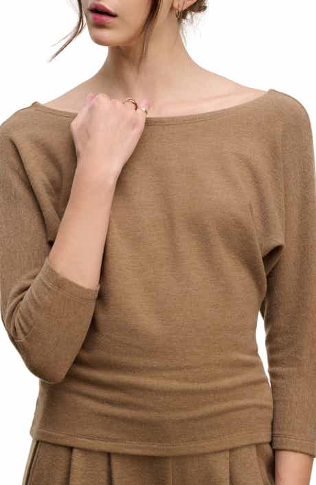 Kashmir Boatneck Knit Top