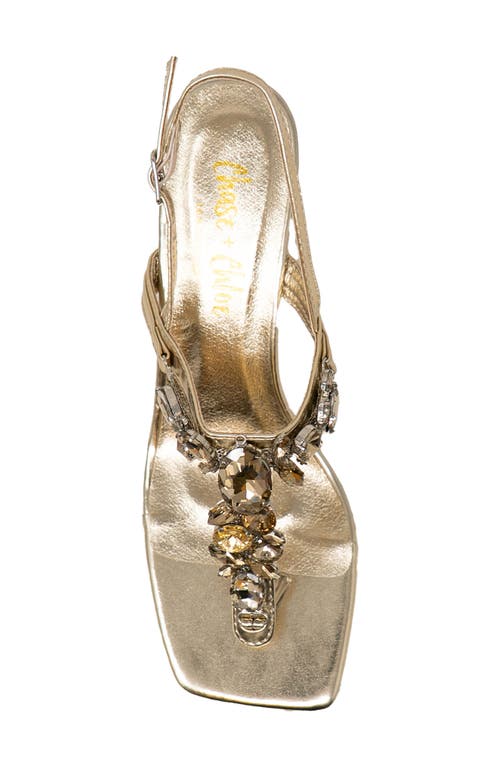 Chase & Chloe Chase And Chloe Crystal T-strap Slingback Sandal