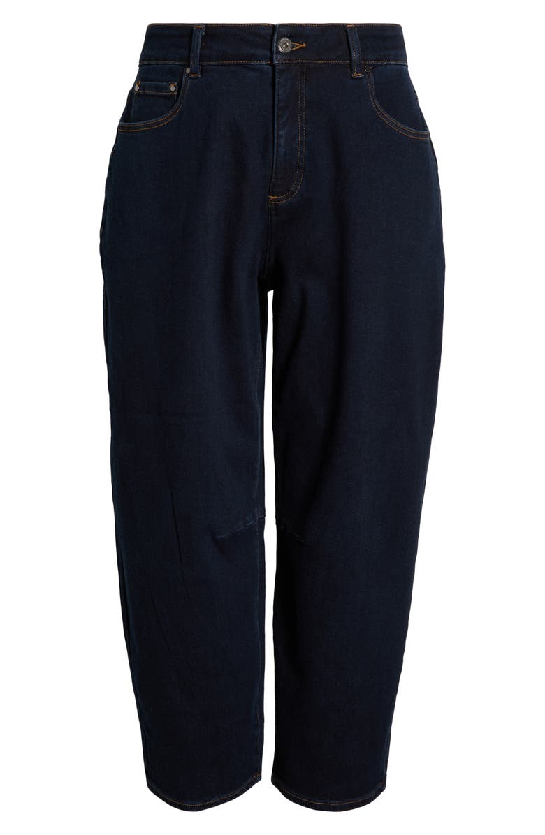 Universal Standard Dakota High Waist Crop Barrel Jeans, Alternate, color, Dark Indigo