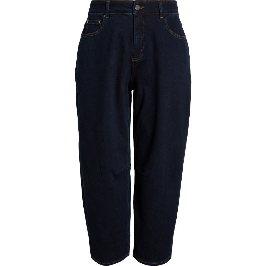 Universal Standard Dakota High Waist Crop Barrel Jeans In Blue