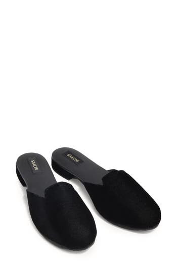 Saachi Velvet Mule In Black