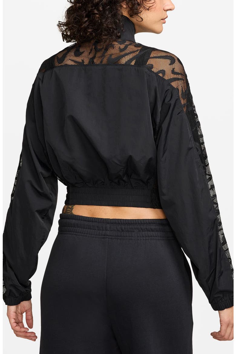 Sportswear Cropped Track Jacket, Alternate, color, 010 BLACK/ WHITE