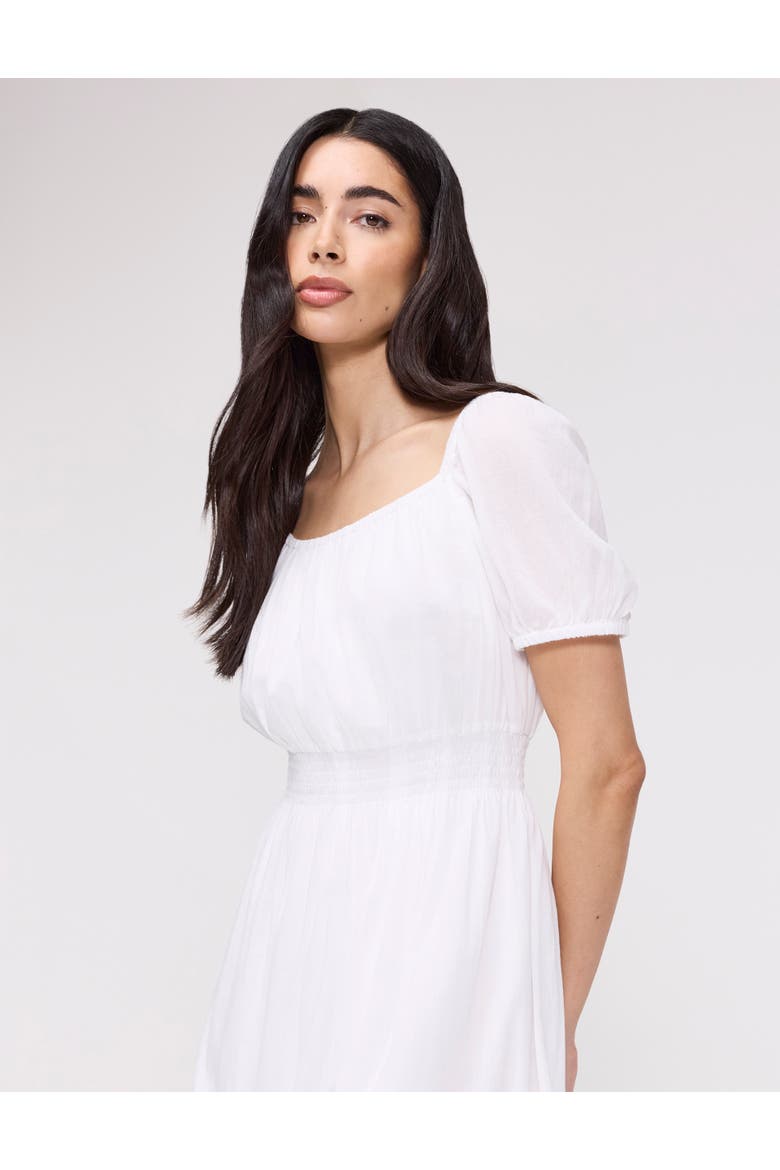 Petite Mandy Cotton Voile Midi Dress, Alternate, color, White