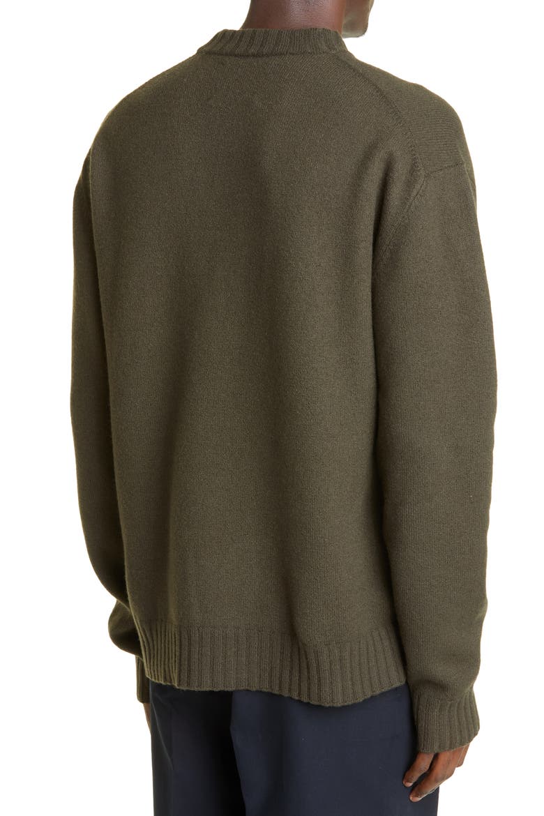 Classic Crewneck Wool Sweater, Alternate, color, MILITARY GREEN