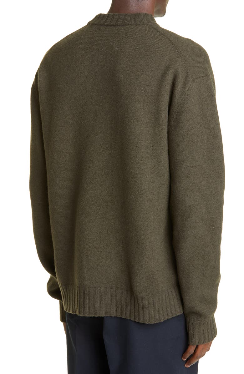 Jil Sander Classic Crewneck Wool Sweater, Alternate, color, 