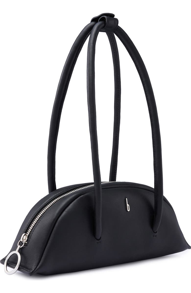 behno Mini Laverne Leather Bowler Bag, Alternate, color, Black