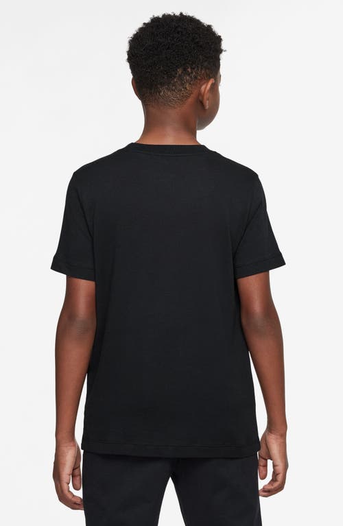 Nike Kids' Club Futura Appliqué T-shirt In Black