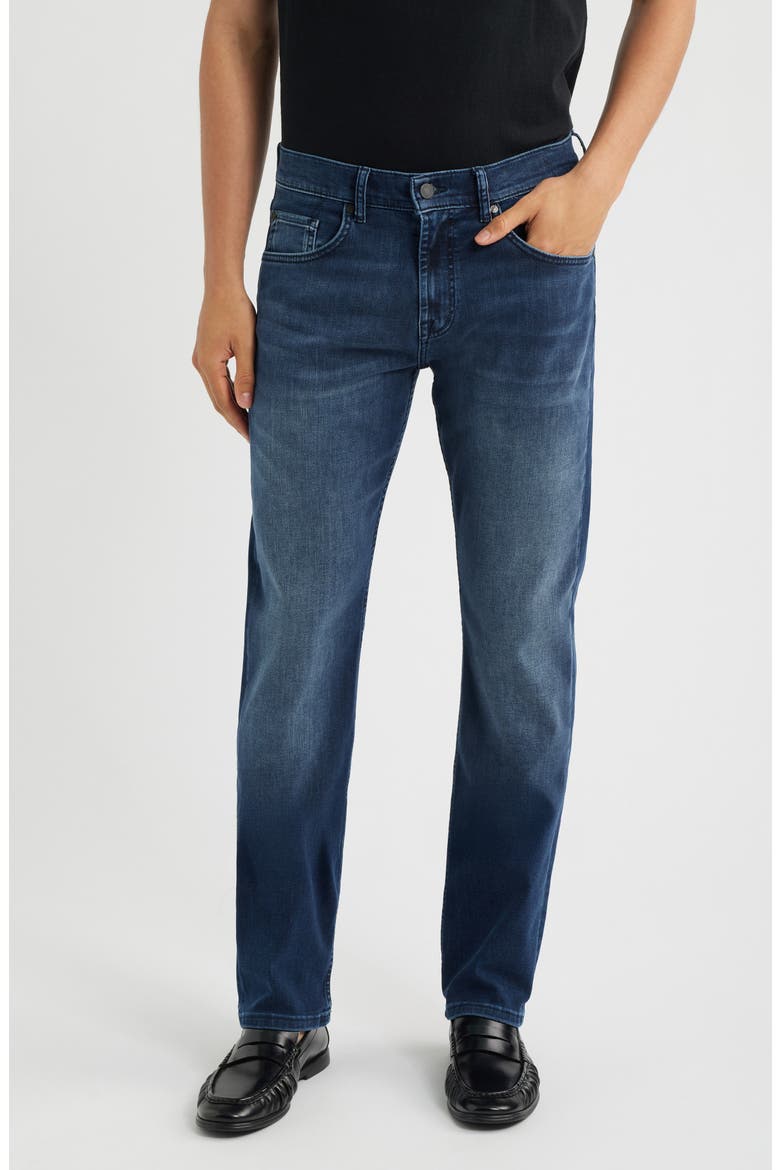The Straight Leg Jeans, Main, color, DARK BLUE