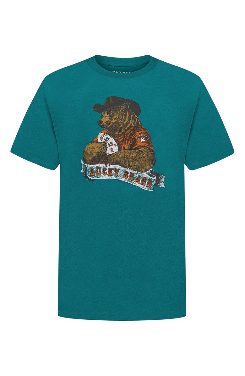 Lucky Brand Kids' Go Fish Bear Graphic T-Shirt, Main, color, 