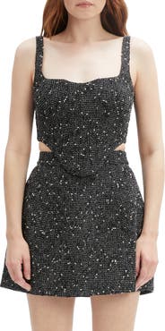 Bardot Lyna Tweed Miniskirt