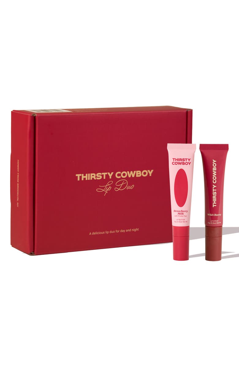 Thirsty Cowboy Lip Duo $36.90 Value, Main, color, Strawberry Milk/ Wild Cherry