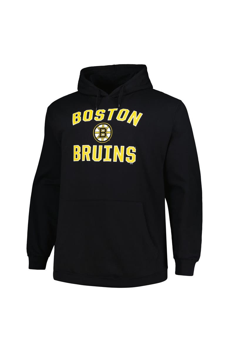 PROFILE Men's Profile Black Boston Bruins Big & Tall Arch Over Logo Pullover Hoodie, Alternate, color, Black