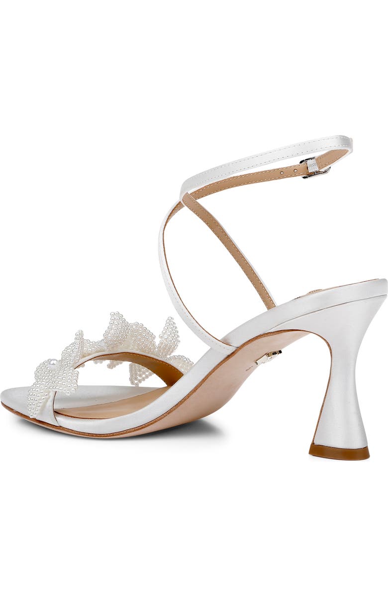 Badgley Mischka Collection Whitney Ankle Strap Pointed Toe Sandal, Alternate, color, White Satin