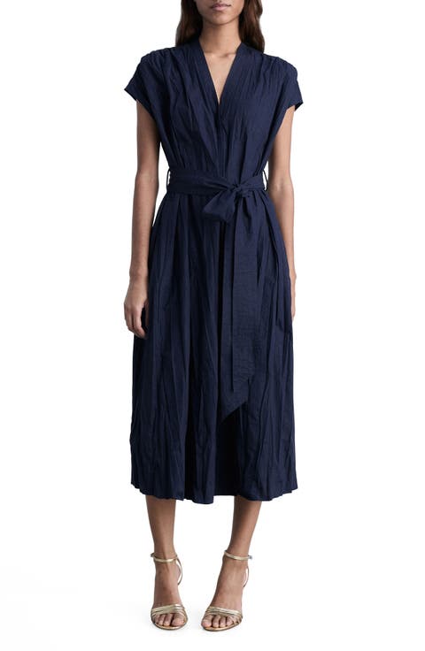 Textured Tie Front Dress