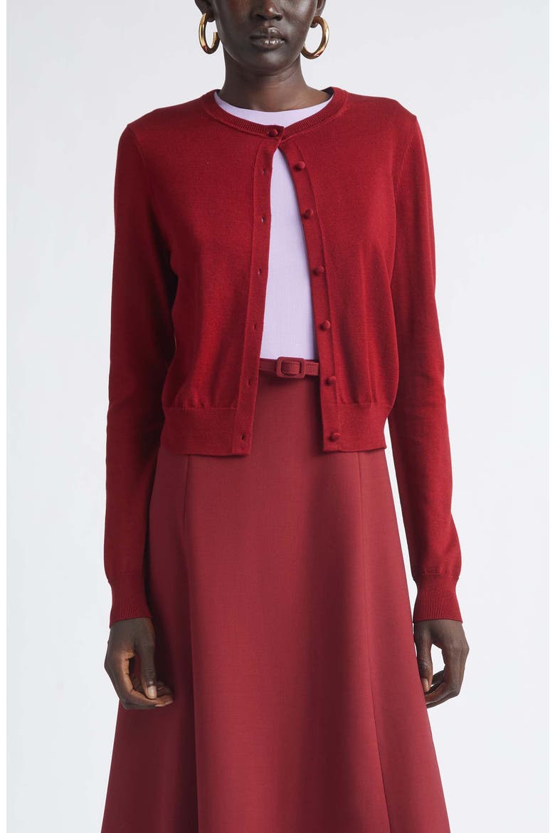 Silk & Cotton Cardigan, Main, color, RIOJA
