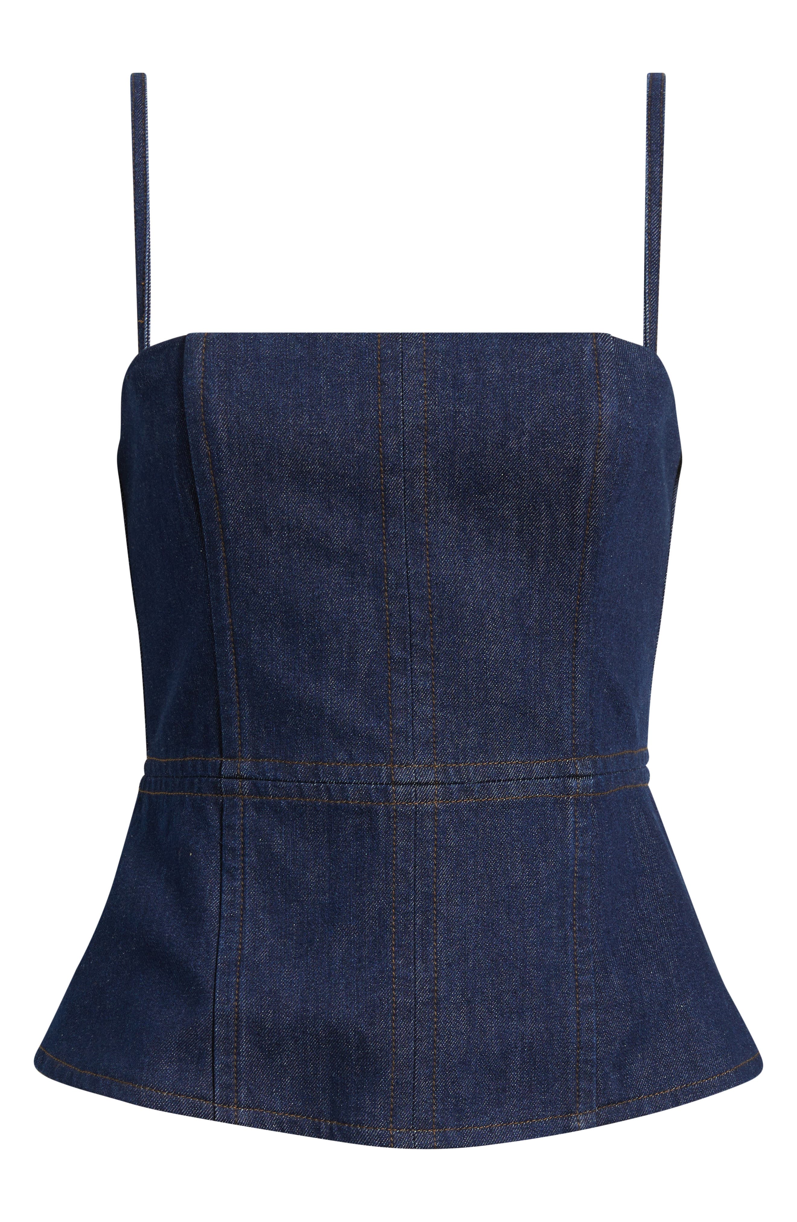 Isabella Denim Peplum Top (Women) | Nordstrom