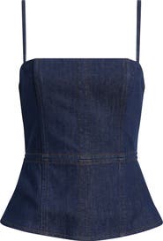 rag & bone Isabella Denim Peplum Top