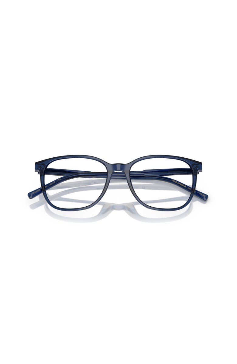 Dolce&Gabbana 51mm Rectangle optical glasses, Alternate, color, Blue