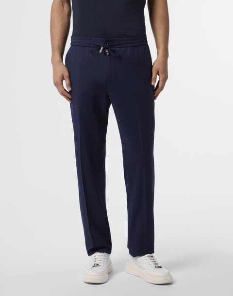 Wool Drawstring Trousers Men