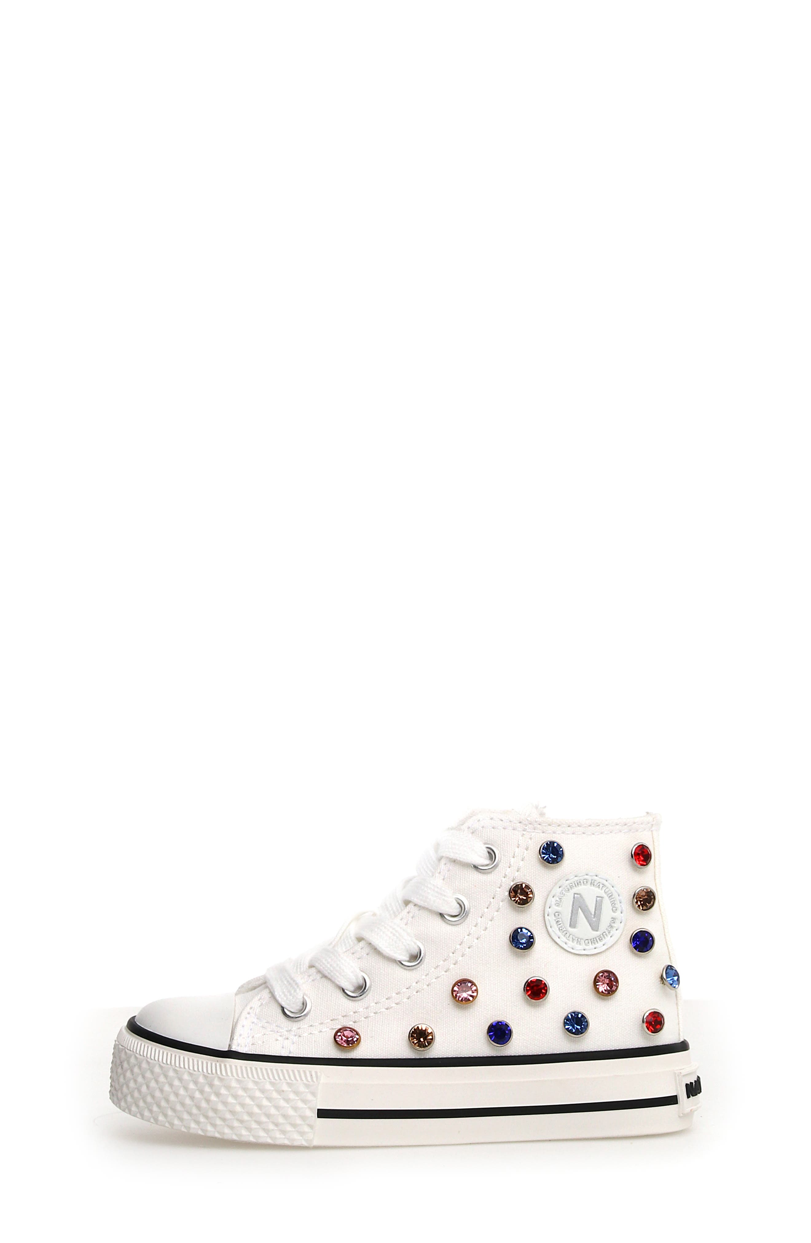 Naturino Kids
 Yflas High Top Sneaker, Alternate, color, White-Multicolor